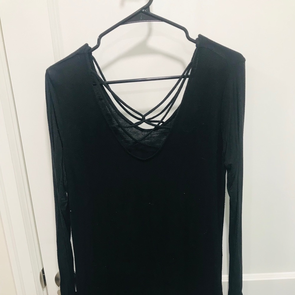 Black long sleeve top